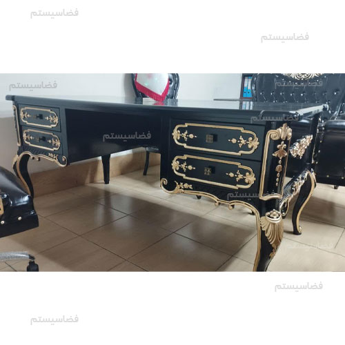 کشو میز مدیریت کلاسیک چوبی کد 175