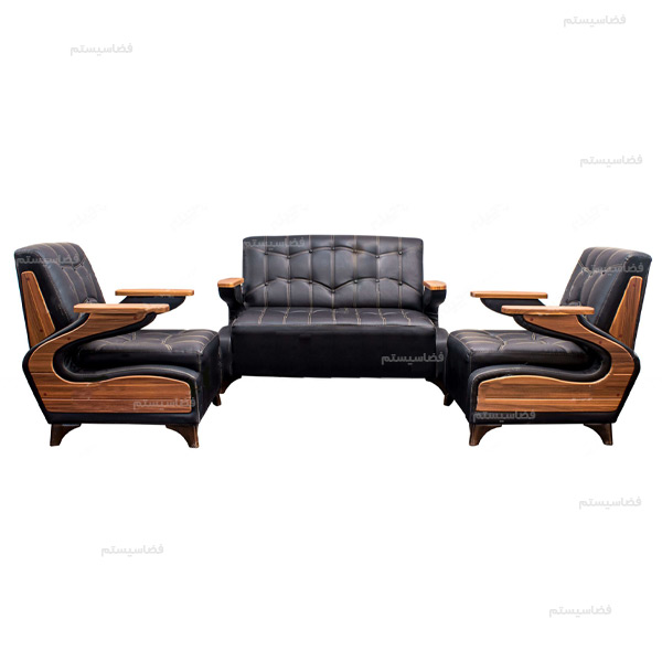 مبل اداری کناره چوبی کد 720