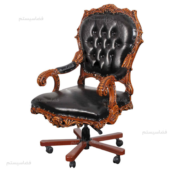 صندلی مدیریت کلاسیک چرمی کد 1507