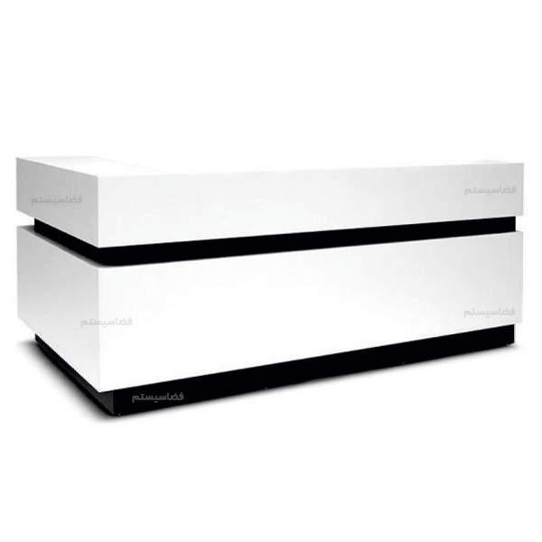 میز پیشخوان سفید مشکی کد 401